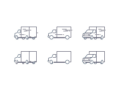 Truck perspective icon moving perspective pixel perfect simple stroke transport truck turn turning vehicle