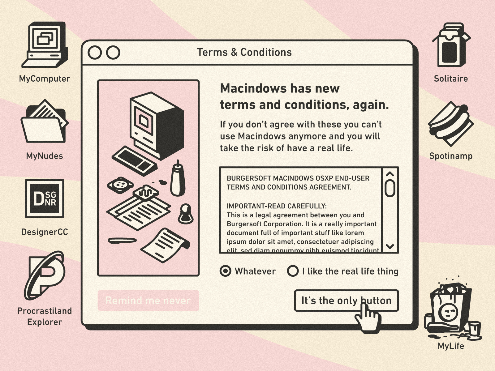 New term. Macindows Life problems перевод на русский. Term and conditions Page Layout Design.