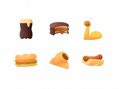 🇦🇷 alfajor choripan emoji empanada fernet food gradient icon illustration mate milanesa muscle sandwich