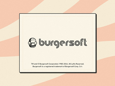 Burgersoft Corp. apple brand bun burger cd disk food funny hamburger illustration logo mac macintosh microsoft retro stroke types typography vintage windows