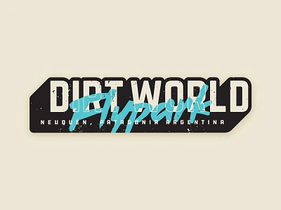 Dirt World Flypark Sticker argentina bicycle bmx dirt jump lettering logo mtb patagonia sticker typography