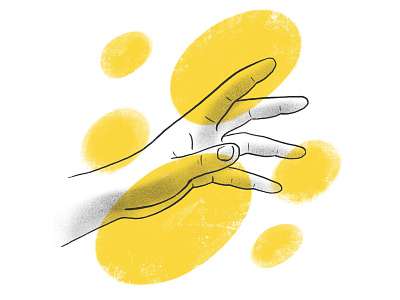 IDK brush hand handmade illustration ipad pro procreate shadow yellow