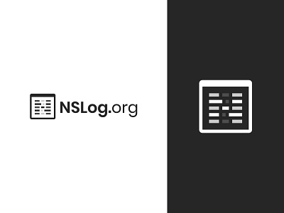 NSLog.org Logo black and white blog brand code ios logo new terminal window