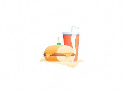 El Sanguche argentina cheese coke cup drink fast food gradient icon illustration milanesa sandwich simple soda