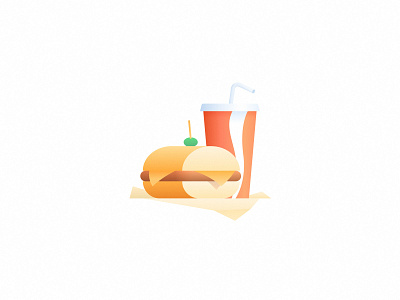 El Sanguche argentina cheese coke cup drink fast food gradient icon illustration milanesa sandwich simple soda