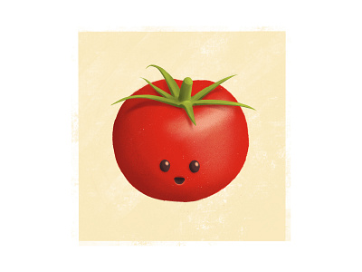 Happy Mato art brush cute food handmade happy illustration ipad pro pencil pomodoro procreate smile tomato veggie