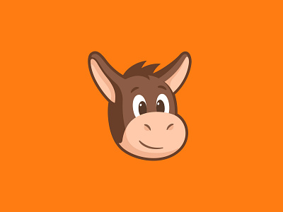 Herman animal character cute face happy head illustration mascot mule sticker sticker mule