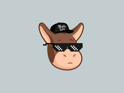 Mule Life animal character cute design face funny head illustration life mascot meme mule sticker thug
