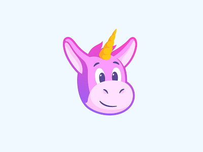 Unimule character design face happy head illustration magic mascot mule rainbow sticker unicorn