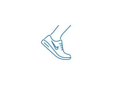 Nike Shoe foot icon iconography line movement nike run running shoe simple sneaker sport stroke