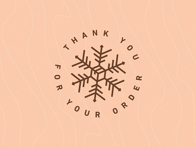 Thank you ❄︎ badge box christmas delivery holidays icon mule order post snow snowflake stamp sticker thanks wood