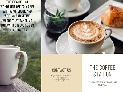 Café Brochure Example pg. 1