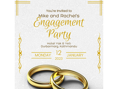 Engagement Party Invitation Card Design