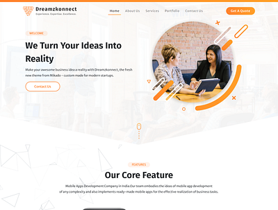 Dreamzkonnect ui ux web design xd
