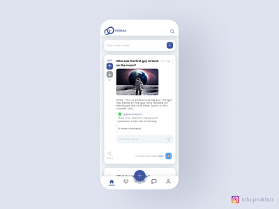 Open Forum Mobile Design application clean design discussion forum minimal mobile platform ui ui design ux ux design