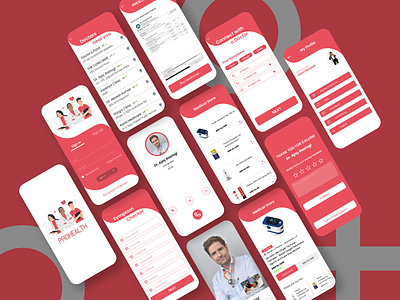 Prohealth (Healthcare App) app application clean design healthcare healthy medical minimal mobile modern ui ui design ux ux design