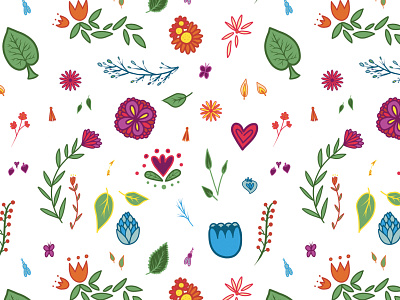Plant pattern #3 at home drawing floral flower illustration ipad pattern plant procreate seamless pattern