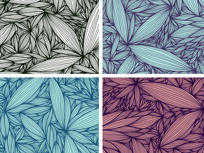 Detailed seamless pattern abstract drawing geometric illustration ipad leaves pattern procreate seamless pattern