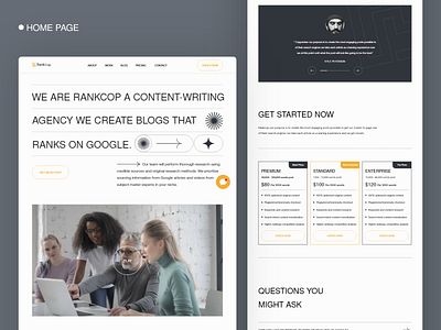 Rankcop - Digital Marketing Agency Landing Page UI Design design graphic design landing page ui ui design ui ux ux design website design