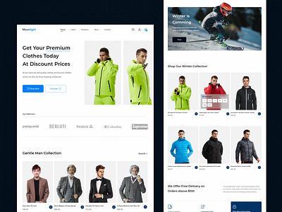 Moonlight- Fashion E-Commerce Website UI Design
