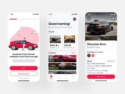 Car Rental App UI