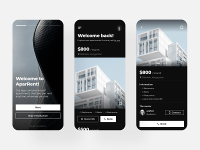 Apartment Rental App UI