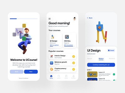 Online Courses App Concept UI