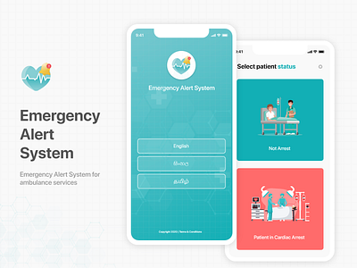 Emergency Alert System alert system flat design login mobile app