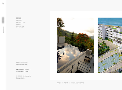 Architectural Web architectural web company website homepage landingpage minimalistic project portfolio