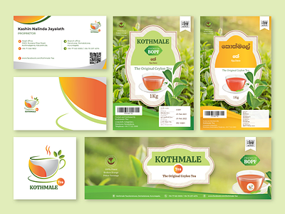 Kothmale Tea - Brand Identity Design brand identity design branding logodesign package design tea visiting card