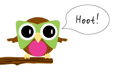 Hoot brown concept draft green hoot logo owl pink