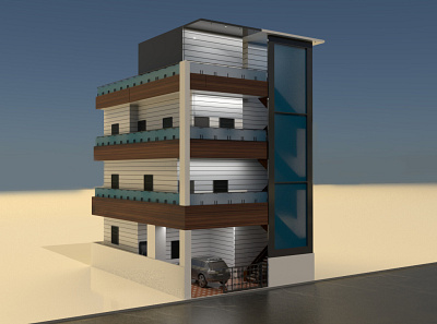 Two Floor 3D Elevation 3d animation 3d artist creative interior interior design ideas interior designs