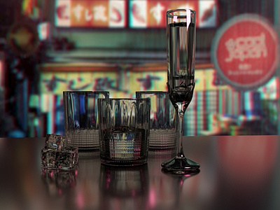 Glass with wine 3D Model