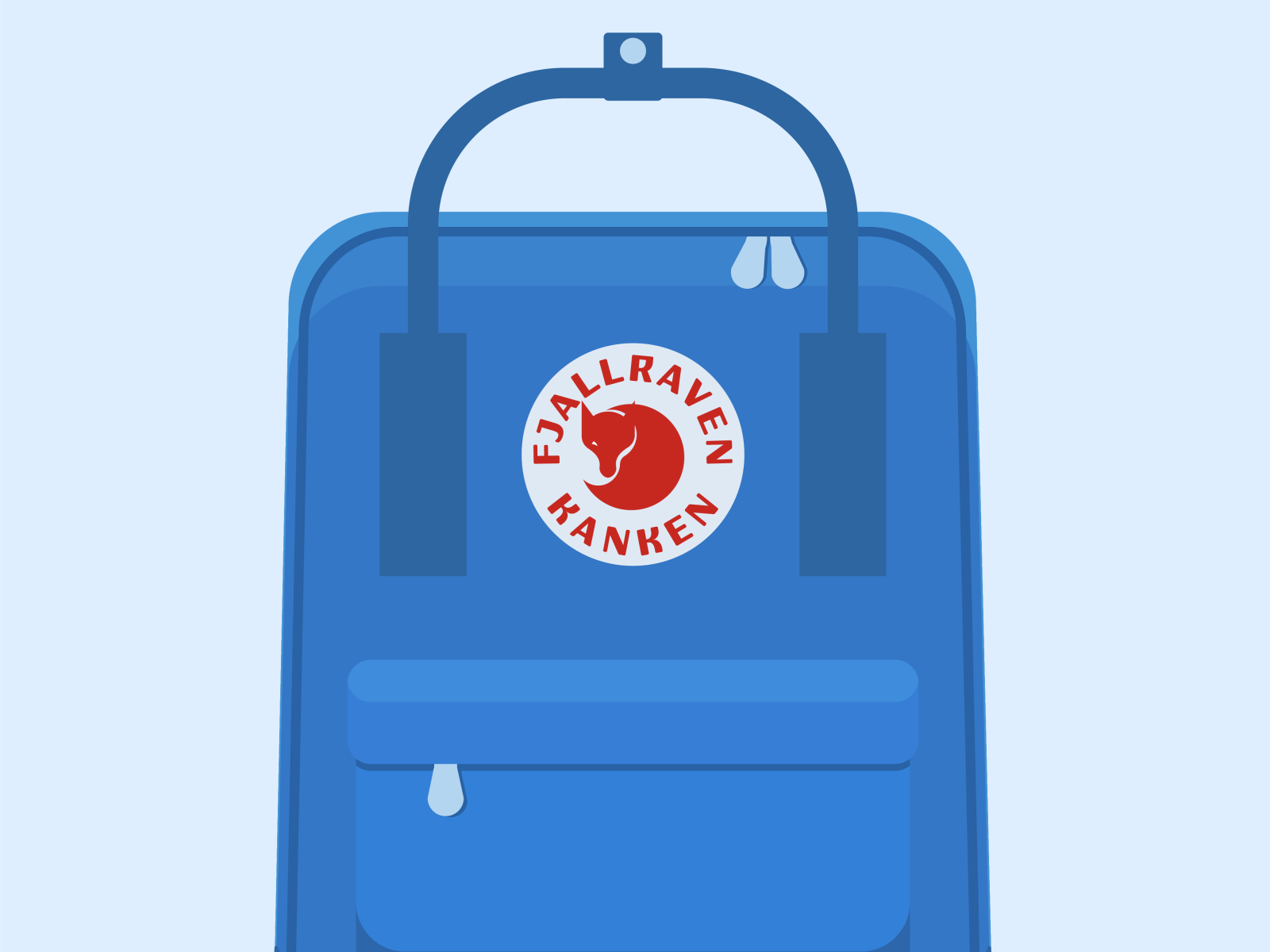 Blue backpack by Yan on Dribbble