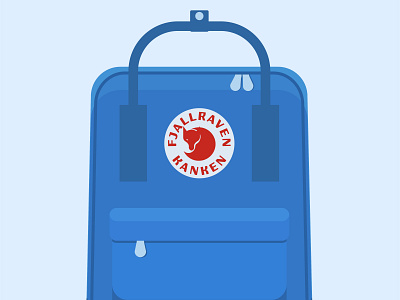 Blue backpack backpack blue fjallraven illustration kanken vector
