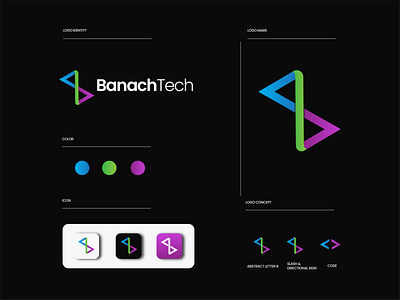 Letter B - BanaTech branding design brandinglogo desainlogo freelancer illustration logo logo logomaker logodaily logodesigner logomaker ui