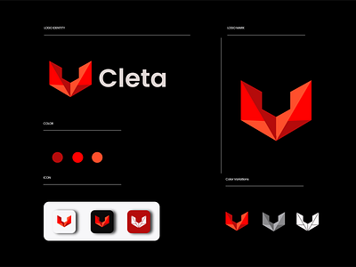 Cleta logo concept - Wolf Head branding design design freelancer illustration lettering logo logo logomaker logodaily logomaker ui