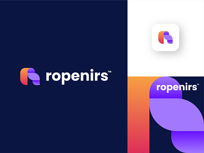 Ropenirs Logo branding design brandinglogo clothingline digital logo freelancer gradient illustration letter r logo logo logomaker logomaker logos logosbytamlika minimalist logo modern logo