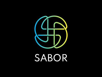 SABOR LOGO abstract branding design brandinglogo circle clean freelancer gradient letter s logo logo logomaker logo maker minimalist modern logo project