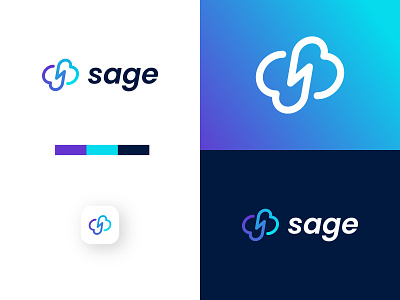 Sage logo branding design brandinglogo cloud design fast freelancer letter logo logo logo logomaker logomaker modern remote s logo sage simple