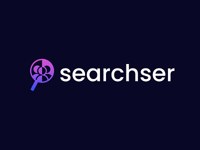 Searchser Logo branding design brandinglogo design freelancer glass icon illustration logo logo daily logomaker minimalist modern people search smart ui user