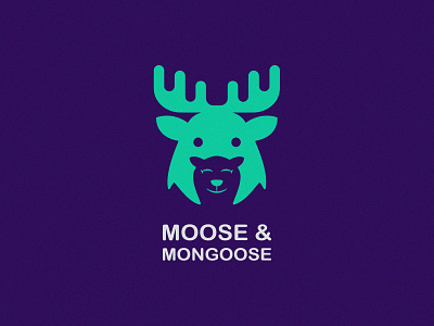 Moose & Mongoose logo branding design clean design freelancer great illustration logo logo logomaker modern mongoose moose negative space simple unique