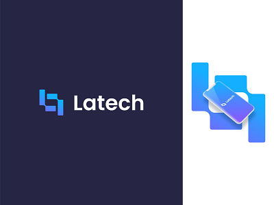 Latech 2021 blockchain blue branding branding design clean freelancer gradient graphic design letter l letter t logo logofolio modern phone project simple tech technology trending