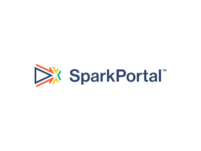 SparkPortal™ Logo 2021 app branding clean design digital freelancer icon illustration logo modern motion graphics play play button popular simple spark tech technology ui