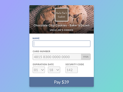 #002 Credit Card Checkout checkout daily ui dailyui day 2 day2 ui