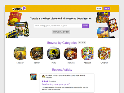 Yeeple board game board games css front end html javascript js rails react yeeple yelp