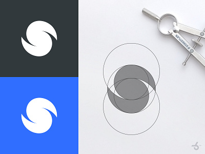 Logo design for a software development company branding circular flat golden ratio grid identity design logo logo design logo designer minimal motion rotation s