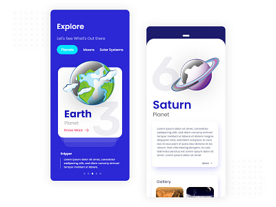 Universe App UI Kit 3d app app ui earth gallery jupiter kit mars mercury neptune out of space planet saturn space ui universe uranus venus