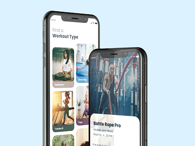 Fitness App UI Kit app body building fitness fitness web landing page fox gym kit landing landing page meditation rope run sport sports trainer ui web yoga