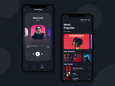 Music Player IOS UI Kit app challenge hottest music play player redesign spotify ui ux web web template week of the year